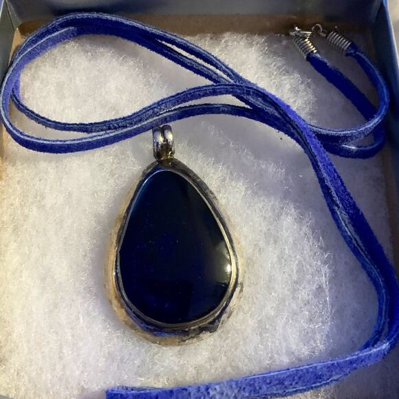 950 Silver blue Pendant‎ - Picture 1 of 2